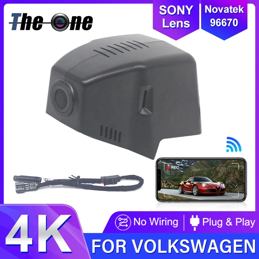 

Простой в установке видеорегистратор 4K для Volkswagen VW 77 мм Passat Touran Tayron Caddy Golf B8 CC, автомобильный видеорегистратор, видеорегистратор, Dashcam 2160P