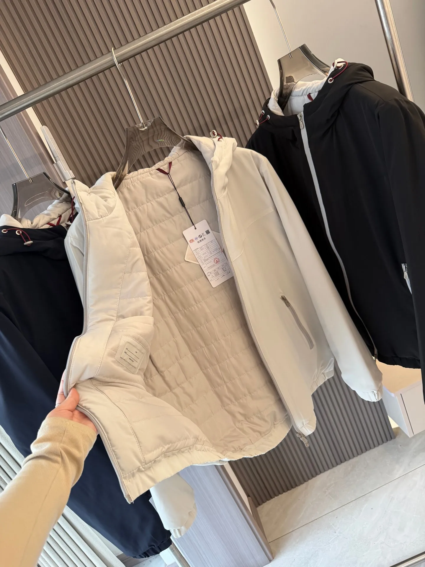 

Silk Wool Filled Hooded Cotton Jaet Men's Autumn Winter Faion Urban Sle Warm Windproof Stand Fit Long S...