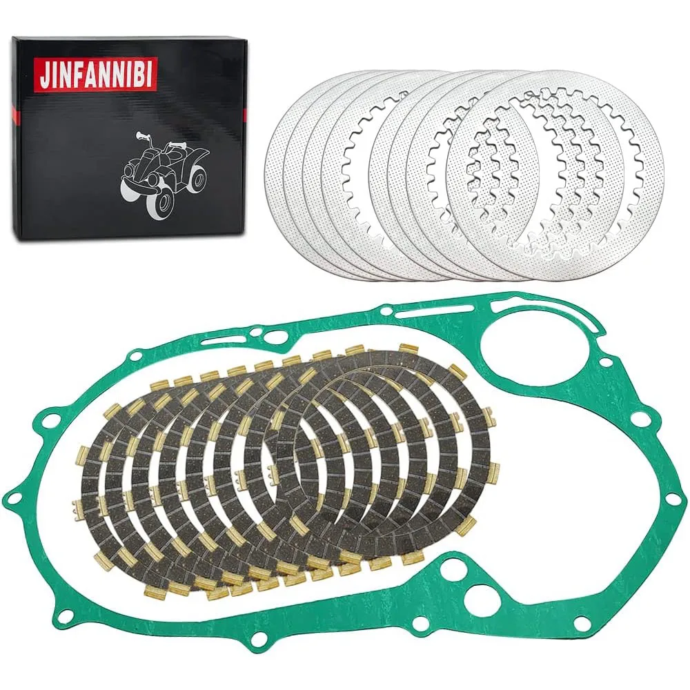 Placas de fricción de embrague y Kit de juntas de cubierta para Yamaha V Star 1100, XVS1100, 1999, 2000, 2001, 2002, 2003, 2004, 2005, 2006, 2007, 2008, 2009