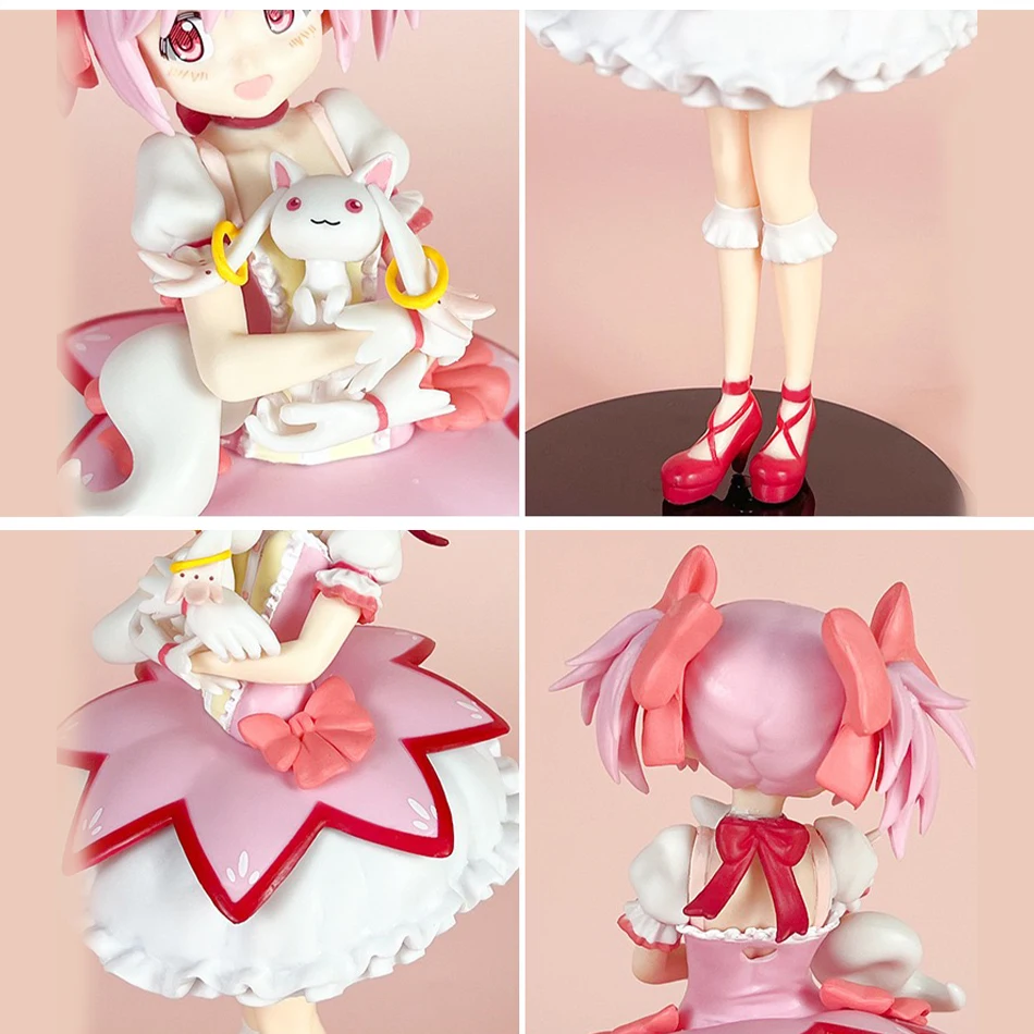 Puella Magi Madoka Magica 18cmอะนิเมะKaname Madoka Action Figure Magic Girlชุดตกแต่งรูปปั้นตุ๊กตาของเล่นคริสต์มาสของขวัญ