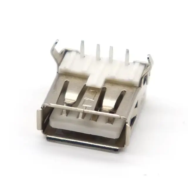 【30-10PCS】USB 2.0 4Pin A Type Female Socket Connector G54 2 feet 90 degree Data Transmission Charging