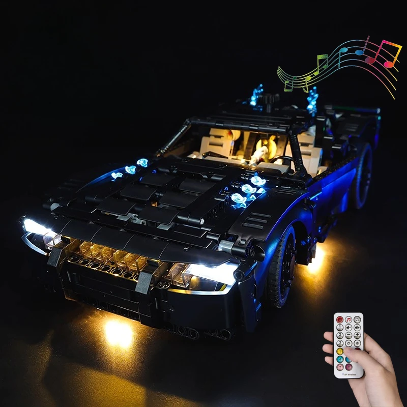 

Комплект светодиодного освещения без модели, подходящий для BATMAN BATMOBILE 42127 (строительные блоки в комплект не входят)