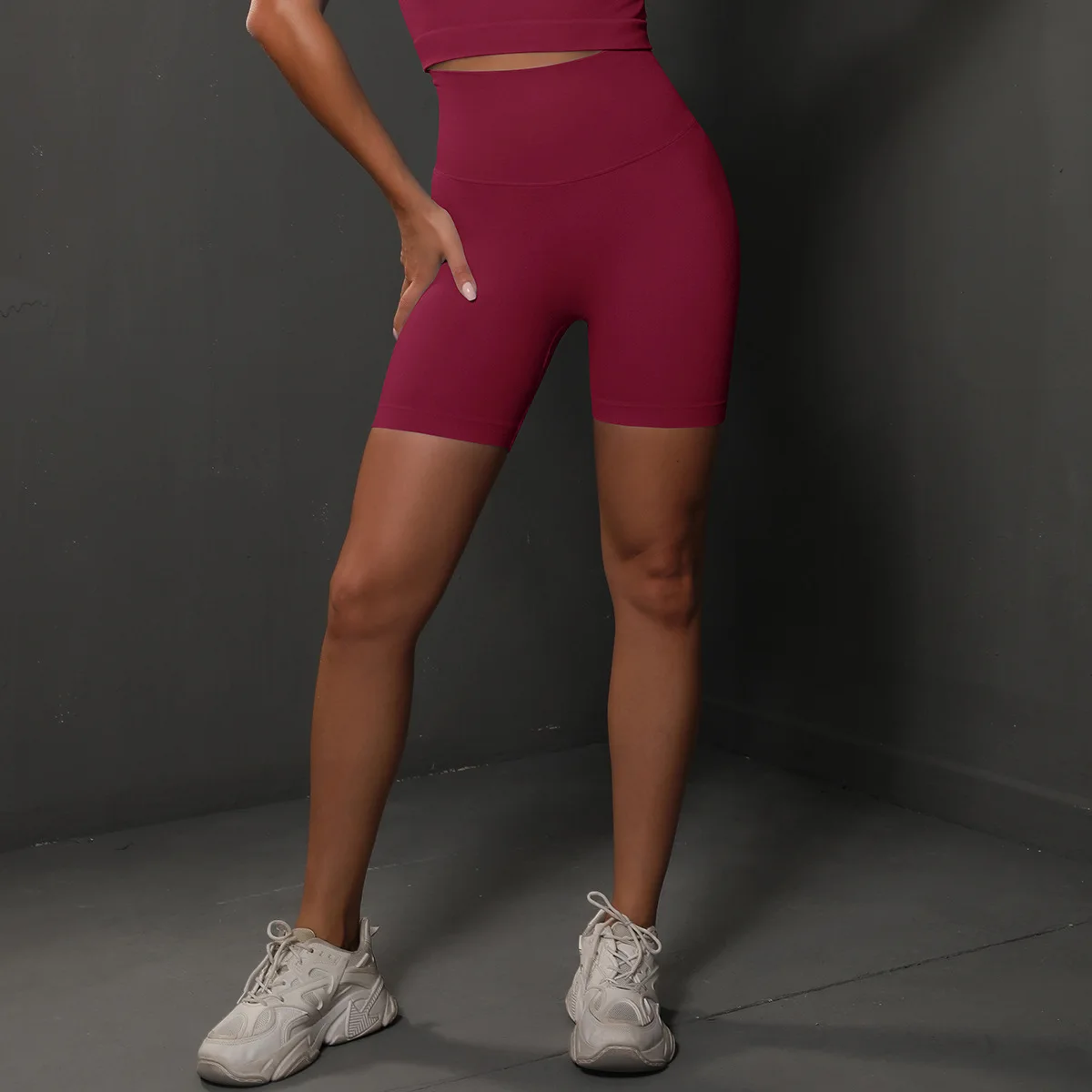 Pantalones cortos de Yoga para mujer, Shorts ajustados de cintura alta, transpirables, sin costuras, para Fitness, ciclismo, trotar, verano, 2024