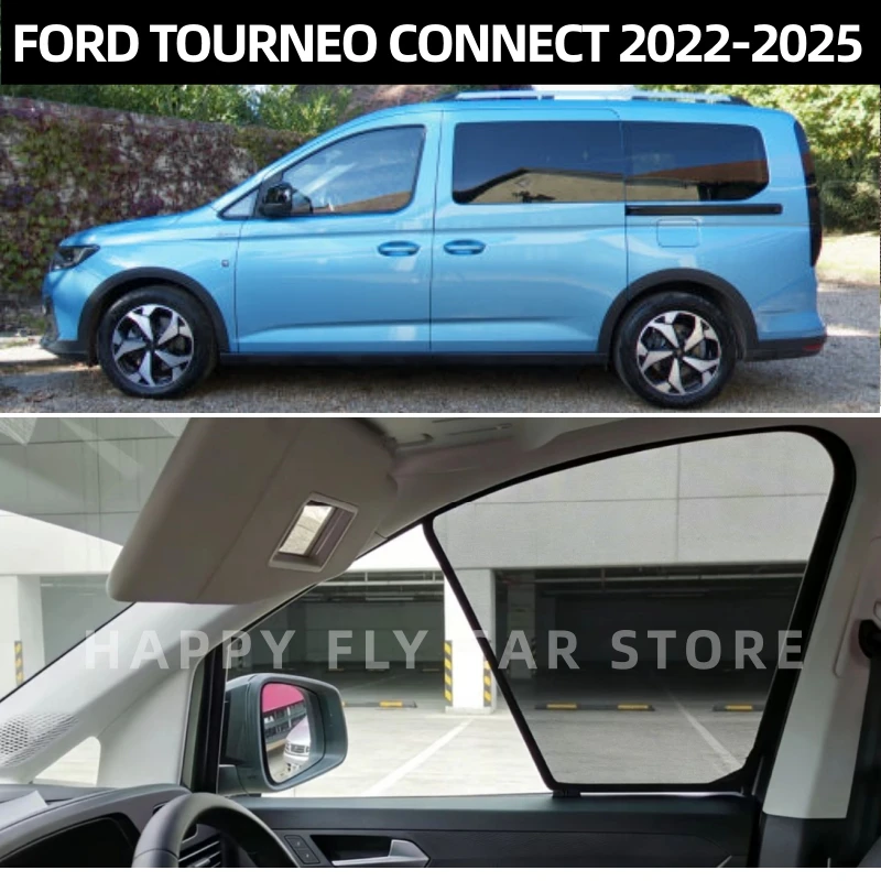 Suitable for FORD TOURNEO CONNECT 2022-2025 car window sunshade,front and side door sun baffle,mesh curtain