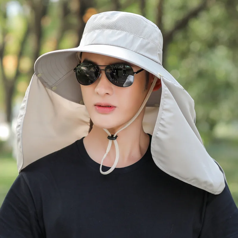 Sun Hat Outdoor Sun Protection Summer Mountaineering and Fishing Wind Protection Neck Protection Folding Breathable Sun Hat