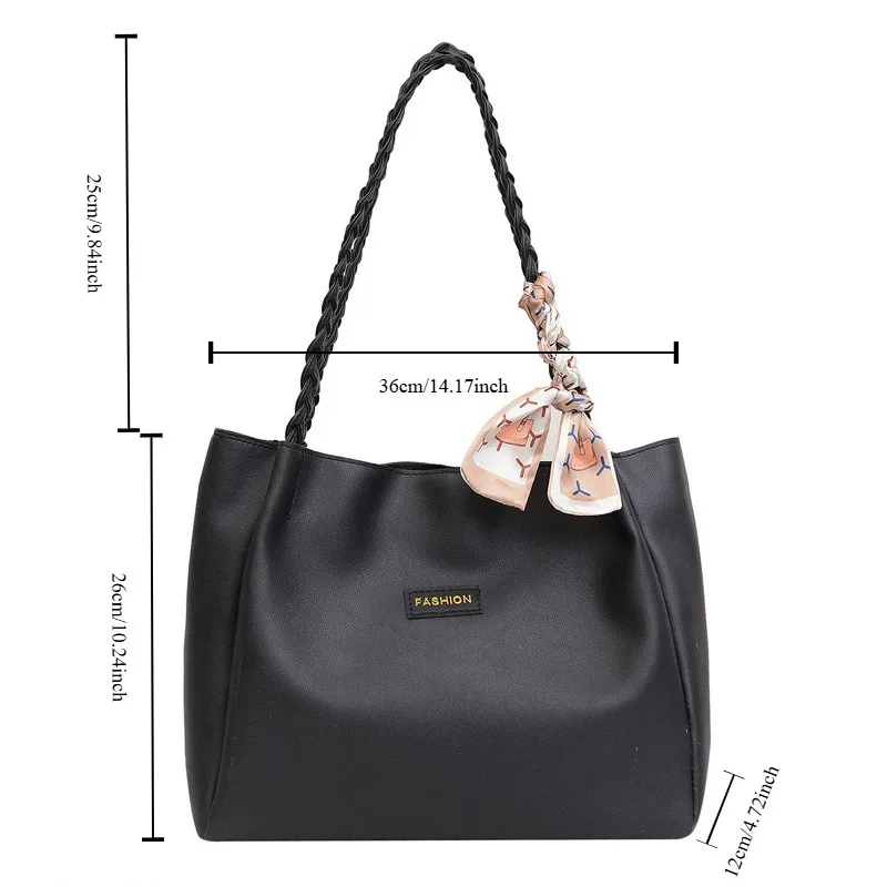 One-shoulder Bag, Retro Hong Kong Style Textured Handbag, Large Capacity, Simple and Casual, Versatile Commuter Bag