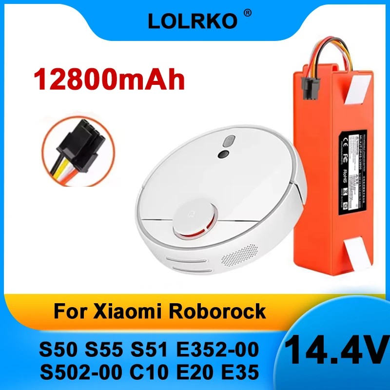14.4V 6500mAh li-ion Battery Vacuum Cleaner accessories for xiaomi mi SDJQR01RR SDJQR02RR SDJQR03RRE35 Xiaowa C10 E20 E35 Robot