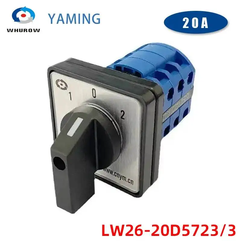 LW26-20D5723/3 Manufacturer Change Over Switch 3 Position Three Poles Selector 660V 20A Rotary Cam Switch