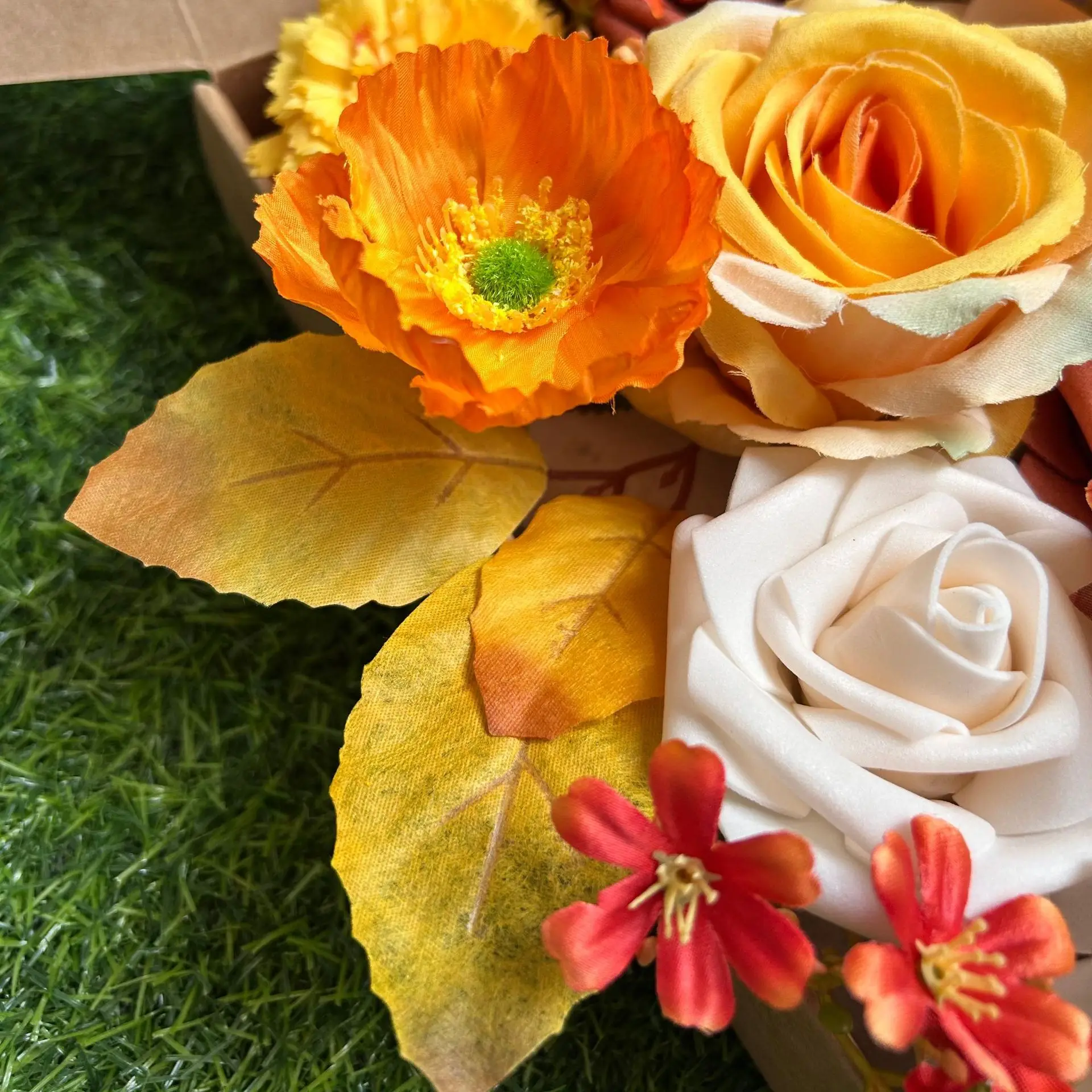 الخريف الشتاء الزهور الاصطناعية لتقوم بها بنفسك هدية صندوق يده باقة الزفاف الديكور عبر الحدود منتج جديد ترتيب زهور وهمية #4