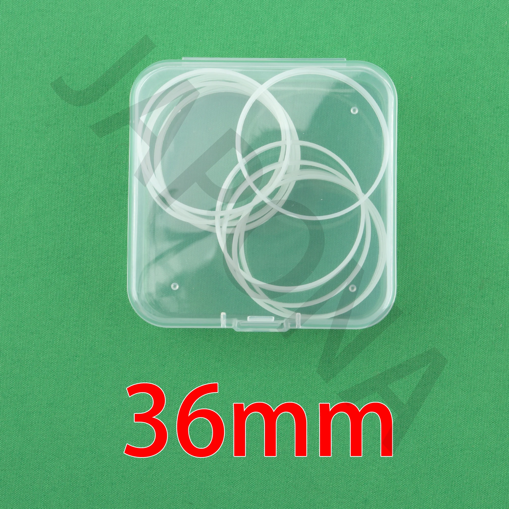 حامل زجاج للساعة ، حلقة مقاومة للماء ، بلاستيك ، ملحقات ، سماكة 3 ، 36 ، 10