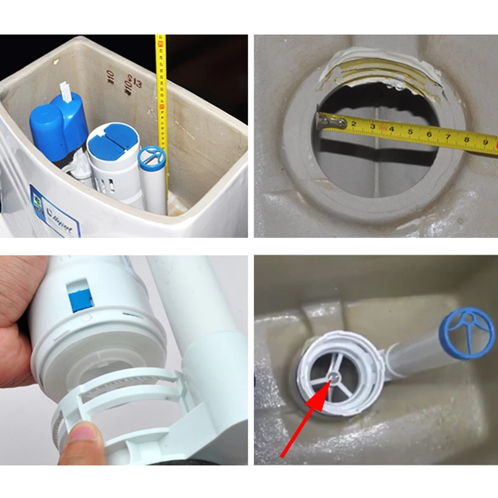 Dual Flush Valve Cistern Toilet Valve Replacement Kit Leakproof Rubber Gasket for Home Bathroom