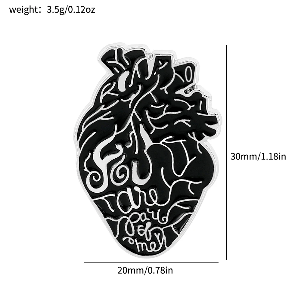 Polluted Heart Horrifying Face With Bugs Enamel Pins Halloween Brooch Soul Out of Body Thriller Badge Accessories for Clothes