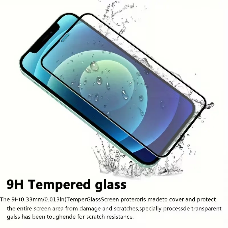 3 Stück 9D-Displayschutzfolie aus gehärtetem Glas für iPhone 16, 15 Plus, XR, X, XS Max, Schutzfolie für iPhone 18, 17, 15, 11, 12, 13, 14 Pro Max. – Detail 3