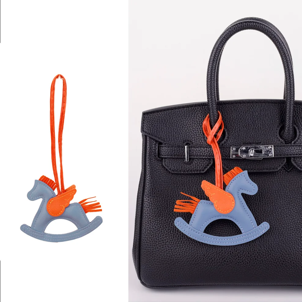 

PU Leather Backpack Keychain Pendent High Quality Decorative Student Bookbag Pull Cord Pony Charm Gift Decoration