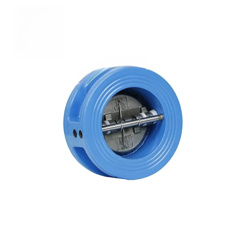 Diaphragm cast iron check spring double plate wafer check valve
