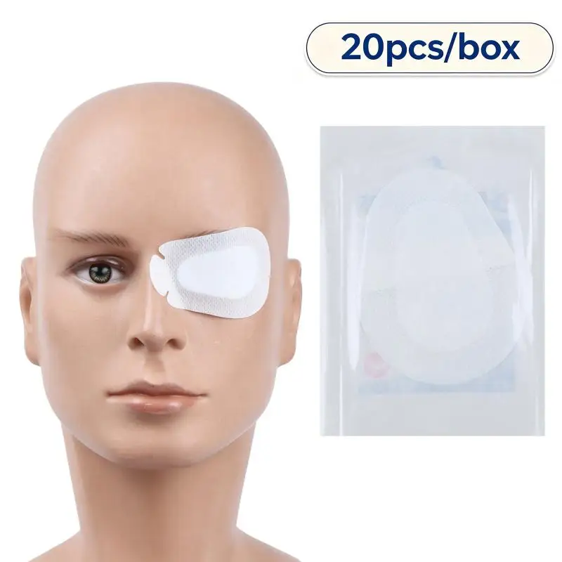 20Pcs Postoperative Sterile Adhesive Light Blocking Eye Pad  Eye Patches Eyesight Protection Amblyopia Correction Patches
