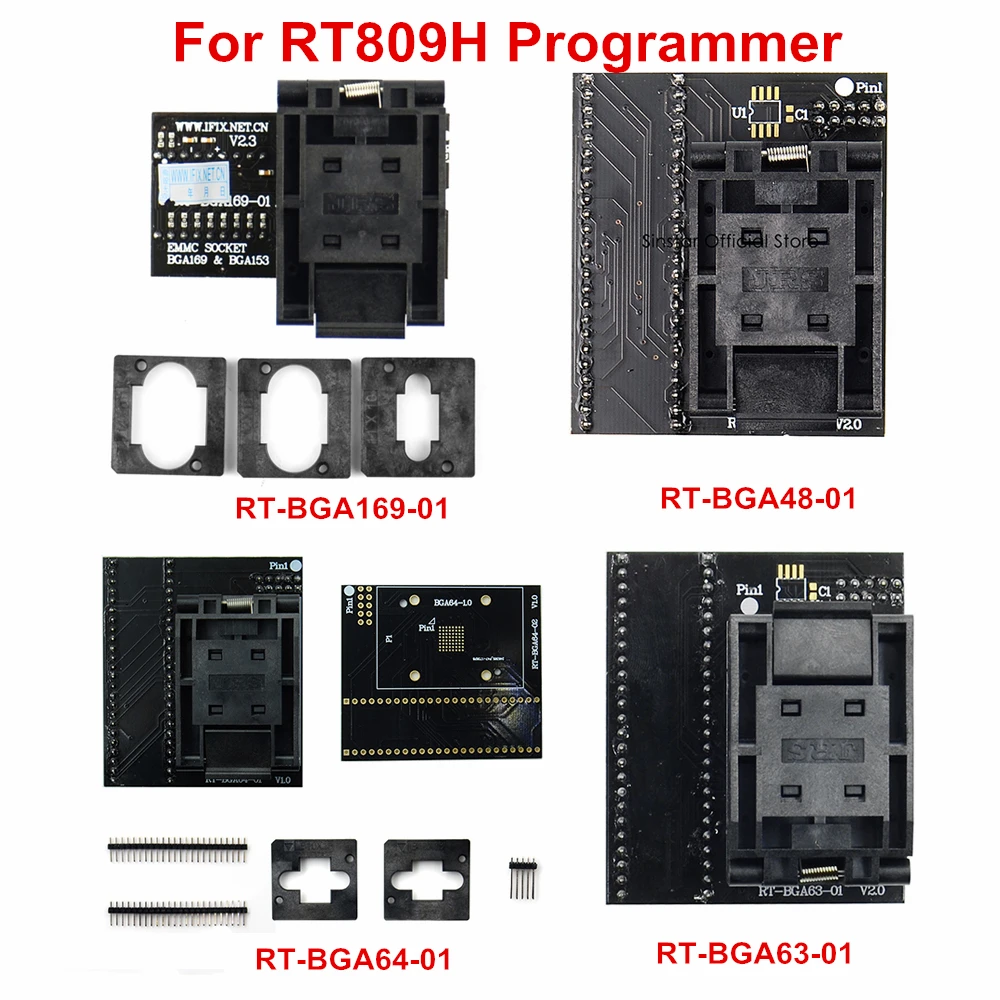 

Новый адаптер для программатора BGA63 BGA64 BGA48 BGA169-01 для программиста RT809H EMCC Nand Flash