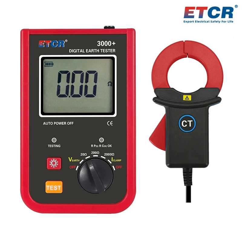 ETCR3000+  Digital Earth Resistance Tester With Line Resistance Check Function