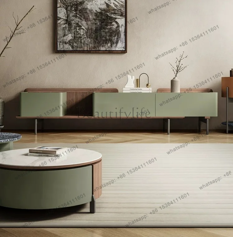 LS Italian minimalist designer creative TV cabinet household size modern simple side cabinet