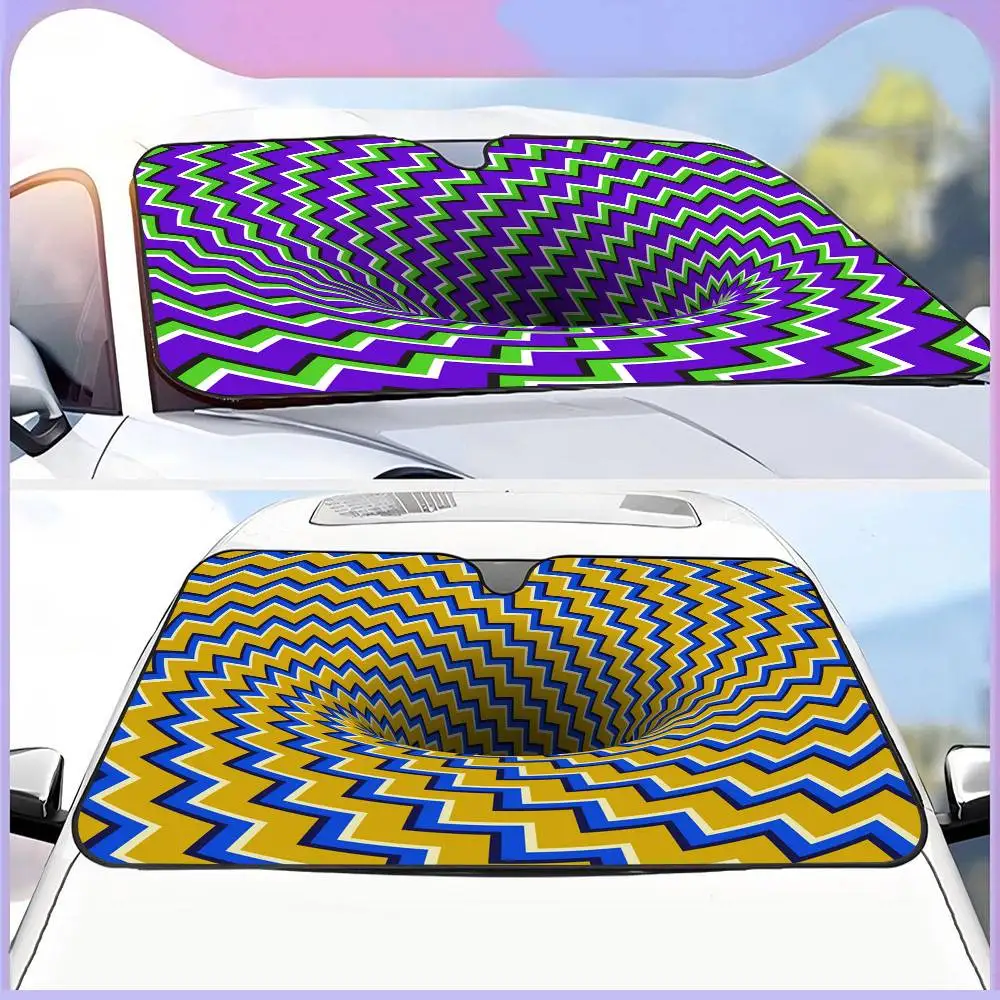 

Солнцезащитный козырек для лобового стекла Vortex Illusion, складной, 70x130 см, с аниме-принтом, для защиты от солнца