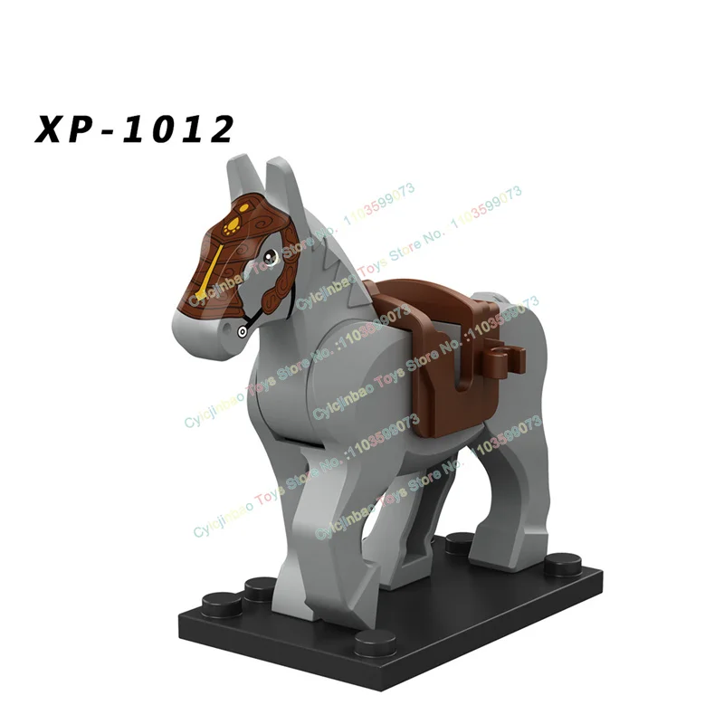 Medieval Military War Horse Building Blocks Mini Ancient Action Figures Accessories Toy For Children Gift XP1011-XP1016