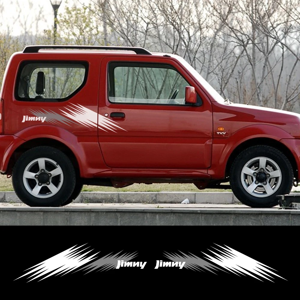 2Pcs Car Door Side Stickers For SUZUKI JIMNY JB74 Off Road Tuning Auto Accessories Graphics Stripes Decor Vinyl Film Decals