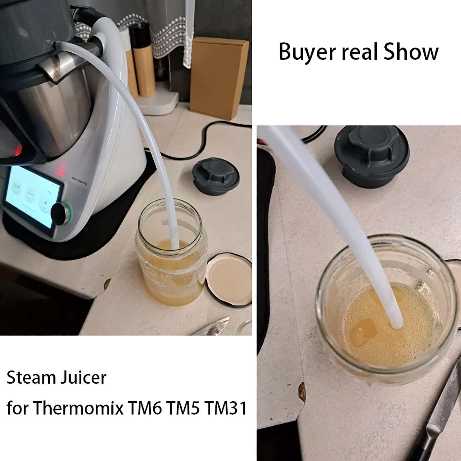 Distiller Filter Steam Juicer for Thermomix TM6 TM5 TM31 Reusable Steamed Wine with Hose for Cooking Machine