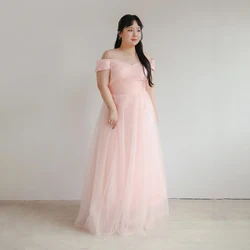 GIOIO V-Neck Korea Garden Evening Dresses Pleat Short Sleeves Formal 프롬드레스 Customized  Elegant Prom Grown Party Women Bride