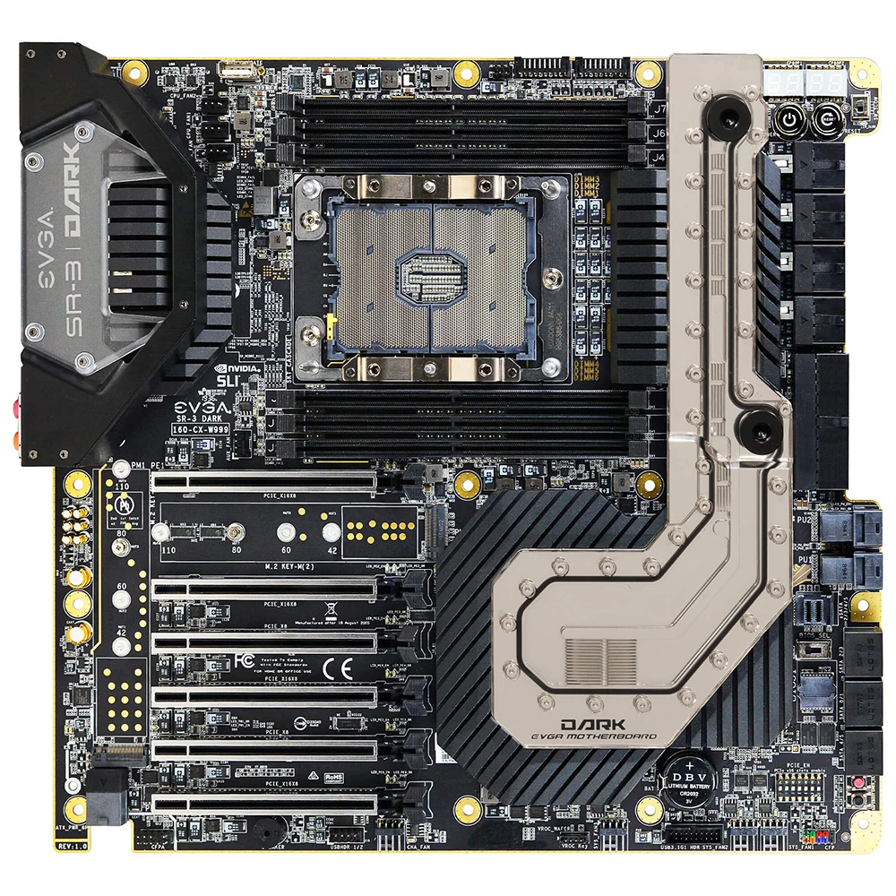 AVIC EVGA SR-3 Dark LGA 3647 Intel C622 Dual 10 Gigabit Lan computer main board