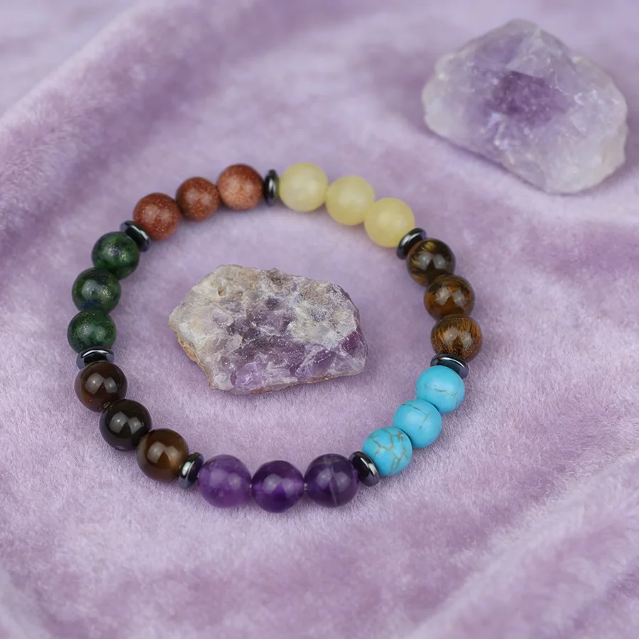 Stylish Handmade Natural Stone Beaded Bracelet Unisex 3 Colors Available Meditation Yoga Healing Braslet Valentine Day Braclet