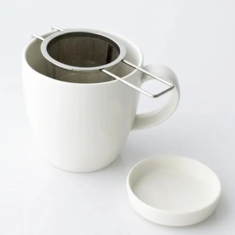 فلتر شاي بغطاء، مقبض ممتد، فتحة فلتر، مناسب للاستخدام المنزلي والمكتبي، تسرب الشاي أثناء موسم العودة إلى المدرسة