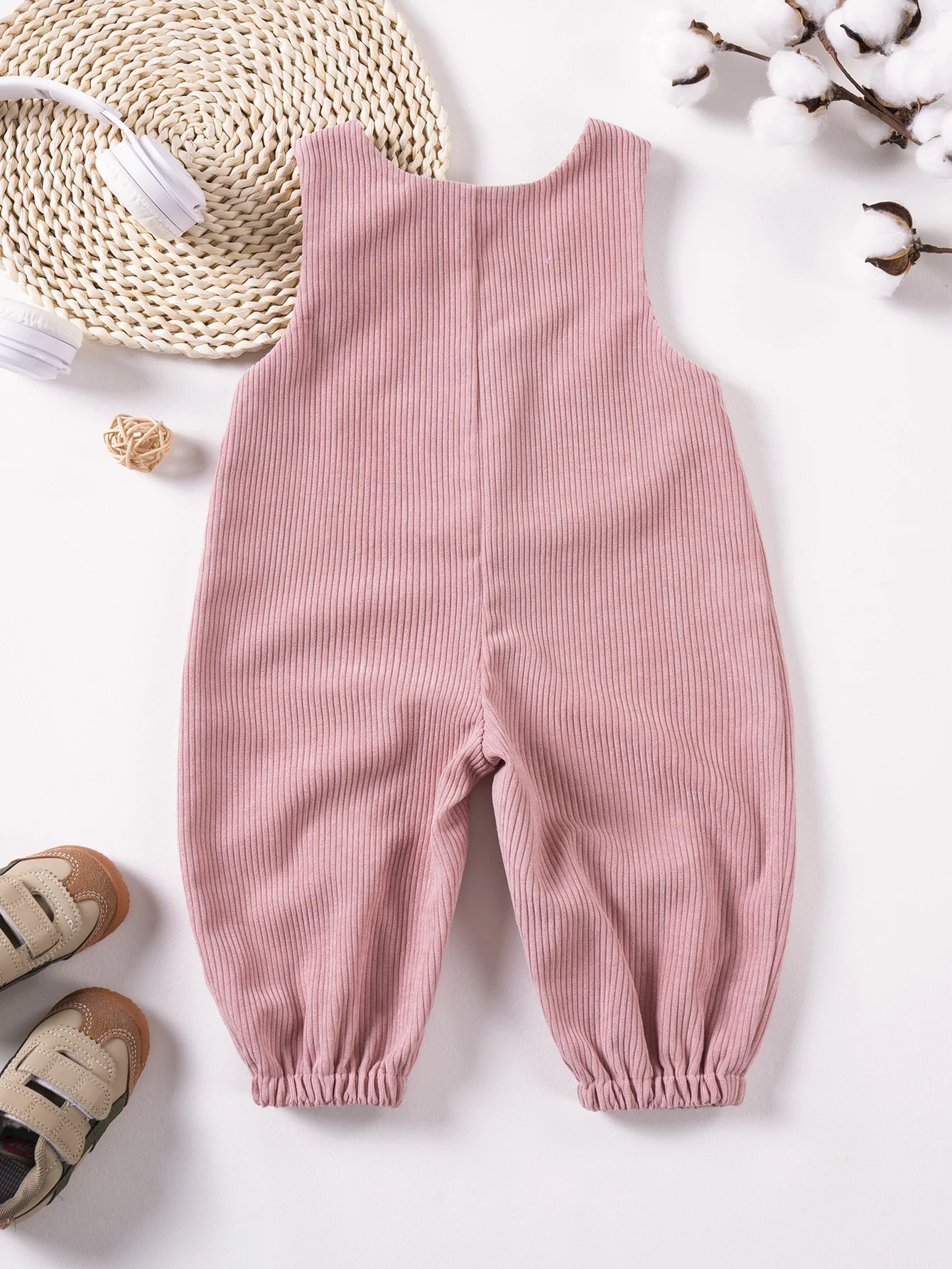 Autumn Winter Baby Romper 0-24 Months Soft Corduroy Adjustable Buckle Overalls Baby Jumpsuit Clothes