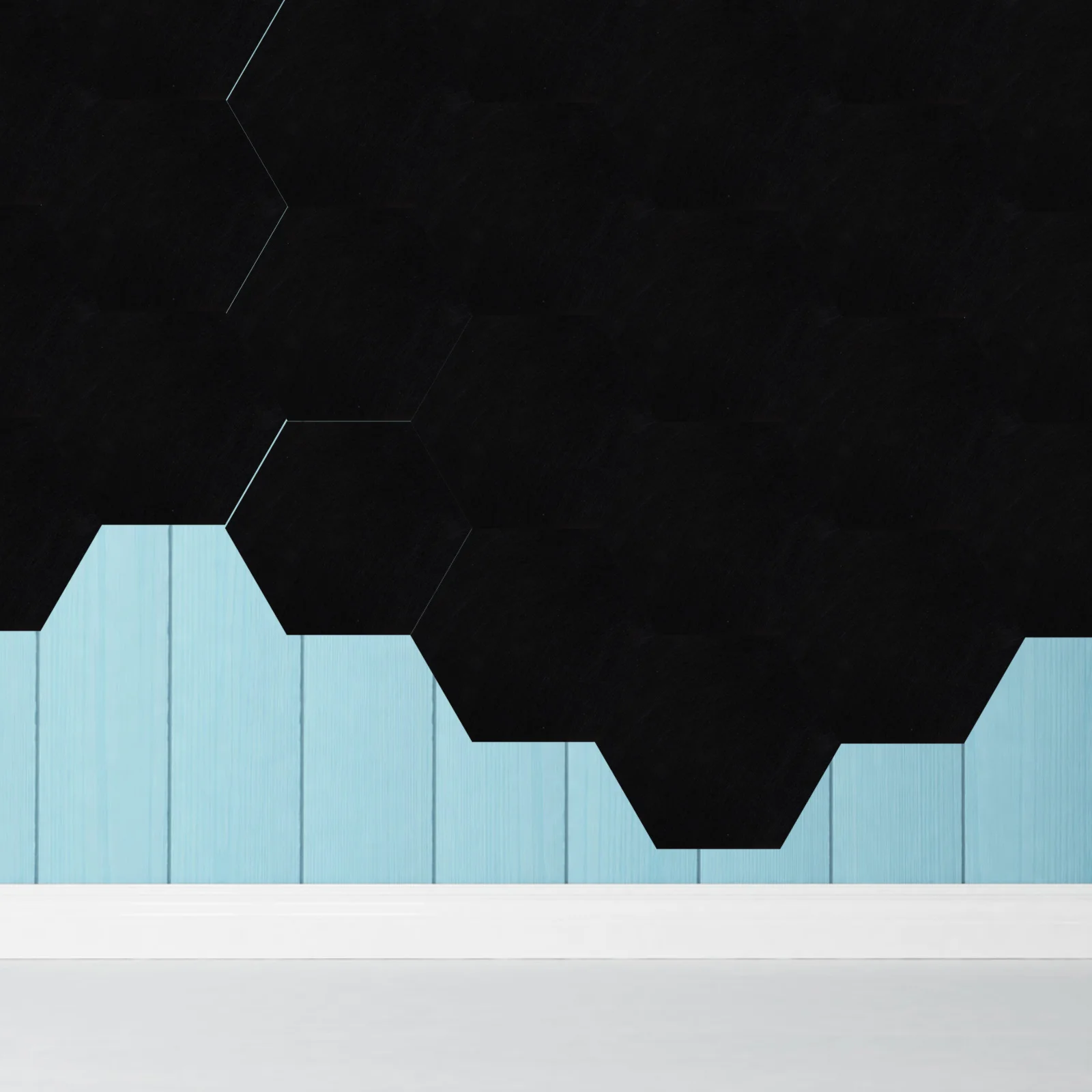 

6pcs Acoustic Panels Soundproof Polyester Self-adhesive Black Mats for Walls Ceilings Gym School Recording