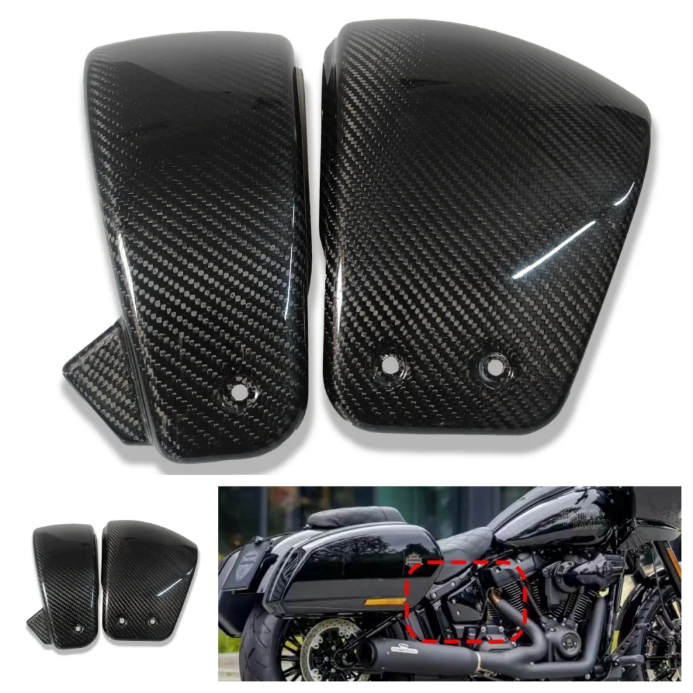 

Carbon Fiber Side Battery Cover Frame Protection Plate for Harley-Davidson LowriderS 2022-2024 Motorcycle Modification Accessory