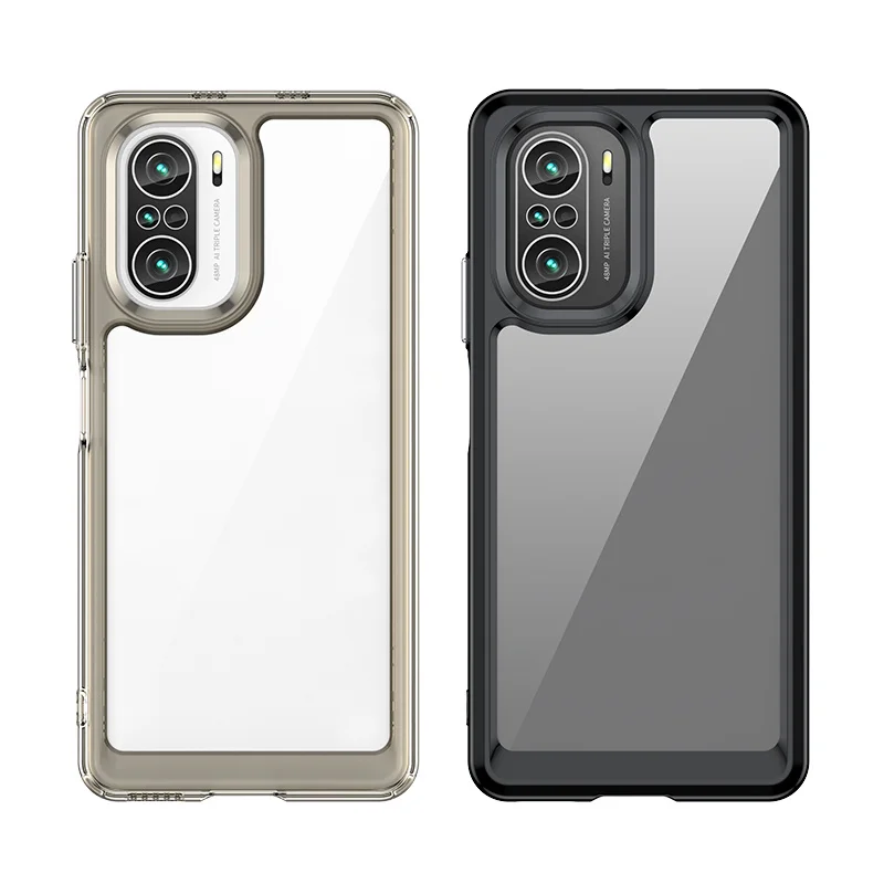 For Cover Xiaomi Poco F3 Case Poco F3 Capas New Hard Shockproof Bumper Clear Transparent Multicolour For Fundas Poco F4 F3 Cover