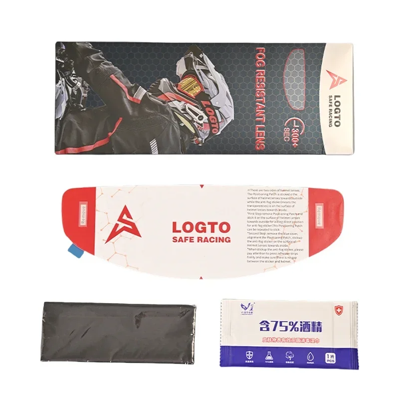 

LOGTO Universal Motorcycle Full Face Helmet Shield Anti Fog Film HD Grey Visor Lens Insert Fog Resistant Waterproof Sticker