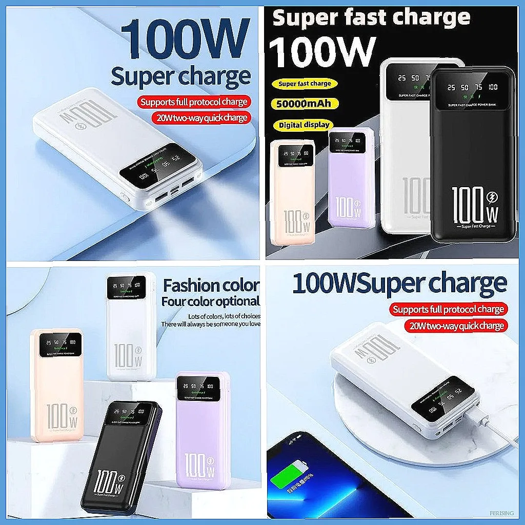 

50000mAh 100W Fast Charging Power Bank, Portable Charger for iPhone 15/14, for Samsung, for Huawei, Laptop, PD3.0 QC4.0