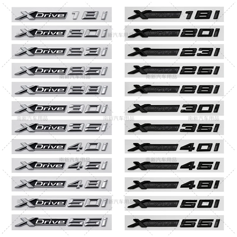 

3D ABS Car XDrive 20i 25i 28i 30i 35i 40i 48i 50i 40d 25d 30d 35d 48d Logo Rear Trunk Badge Emblem Decal Sticker For BMW X5 X3
