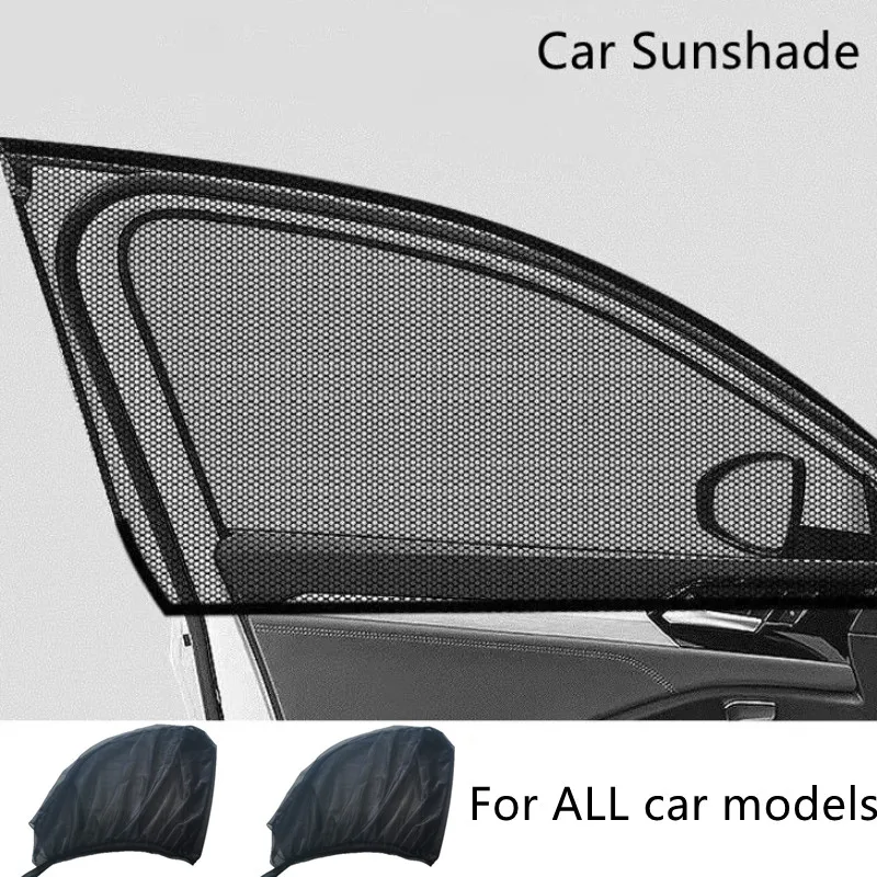 Parasol de malla para ventana lateral de coche, accesorios de estilo, protección UV automática, 2 unidades