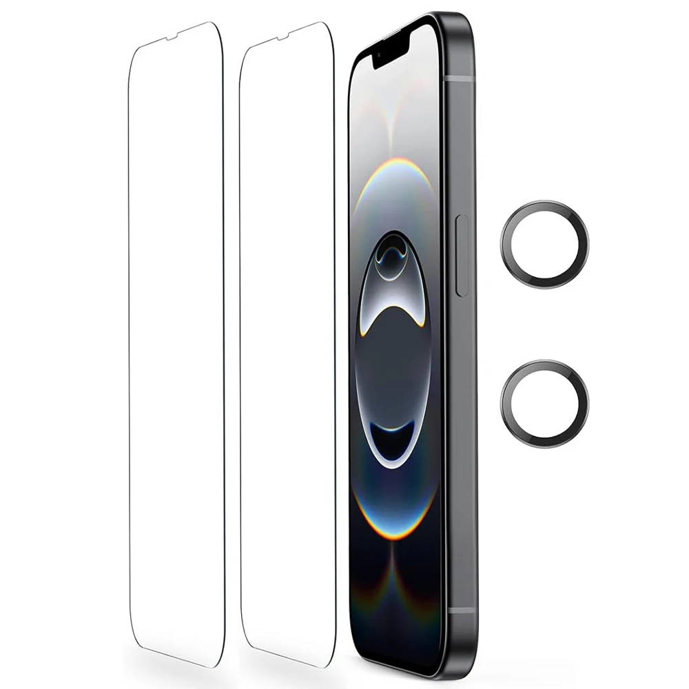 Tempered Glass Screen Protector Cover For iPhone 16e 16 E 15 Pro Max 14 Plus 13 Mini 12 11 Phone Camera Lens Protection Flim