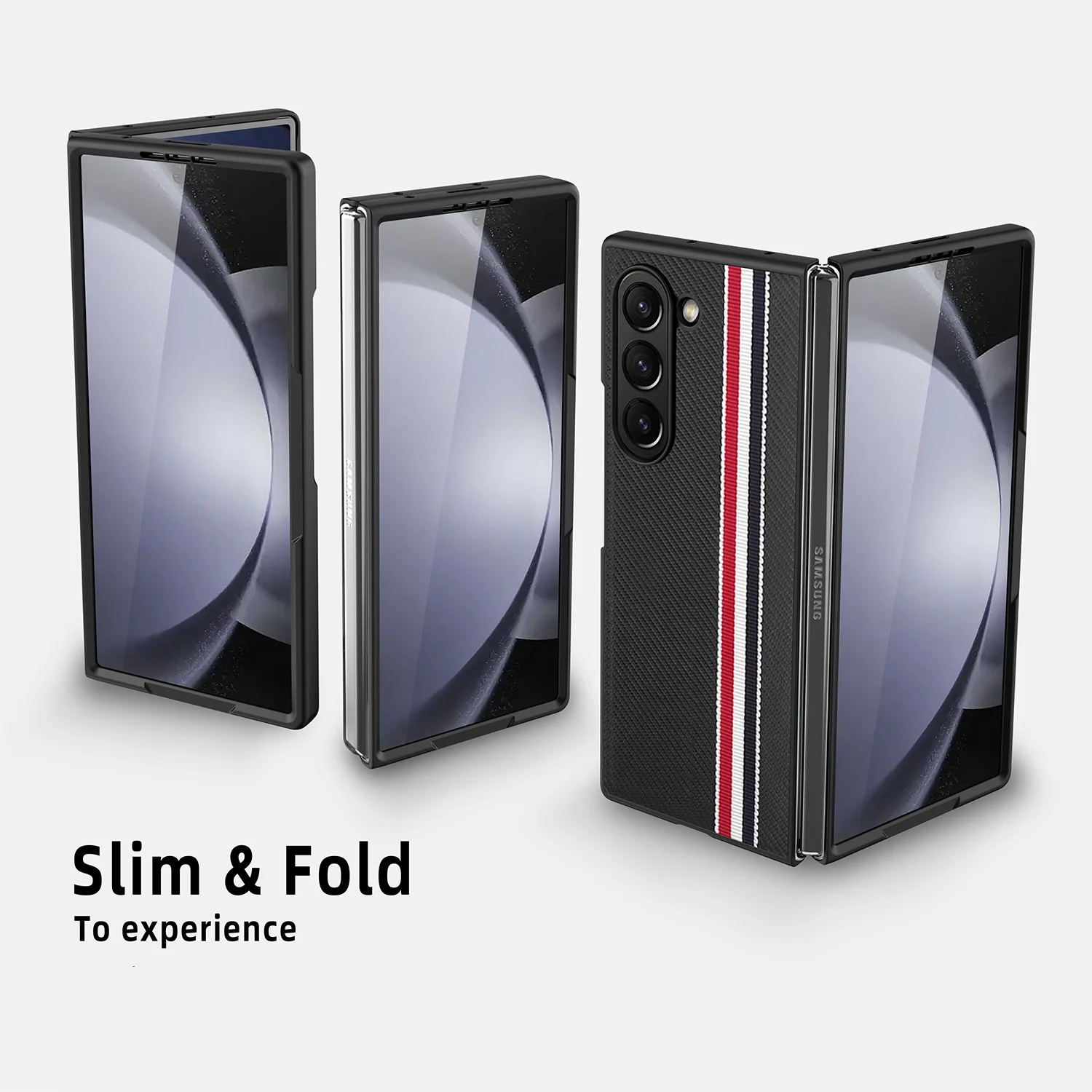 Matowe, składane etui Funda do Samsung Galaxy Z Fold 6 5 Fold5 Fold6 Fold3 Fold4 Fold 4 3 Torba z włókna węglowego chroniąca przed upadkiem