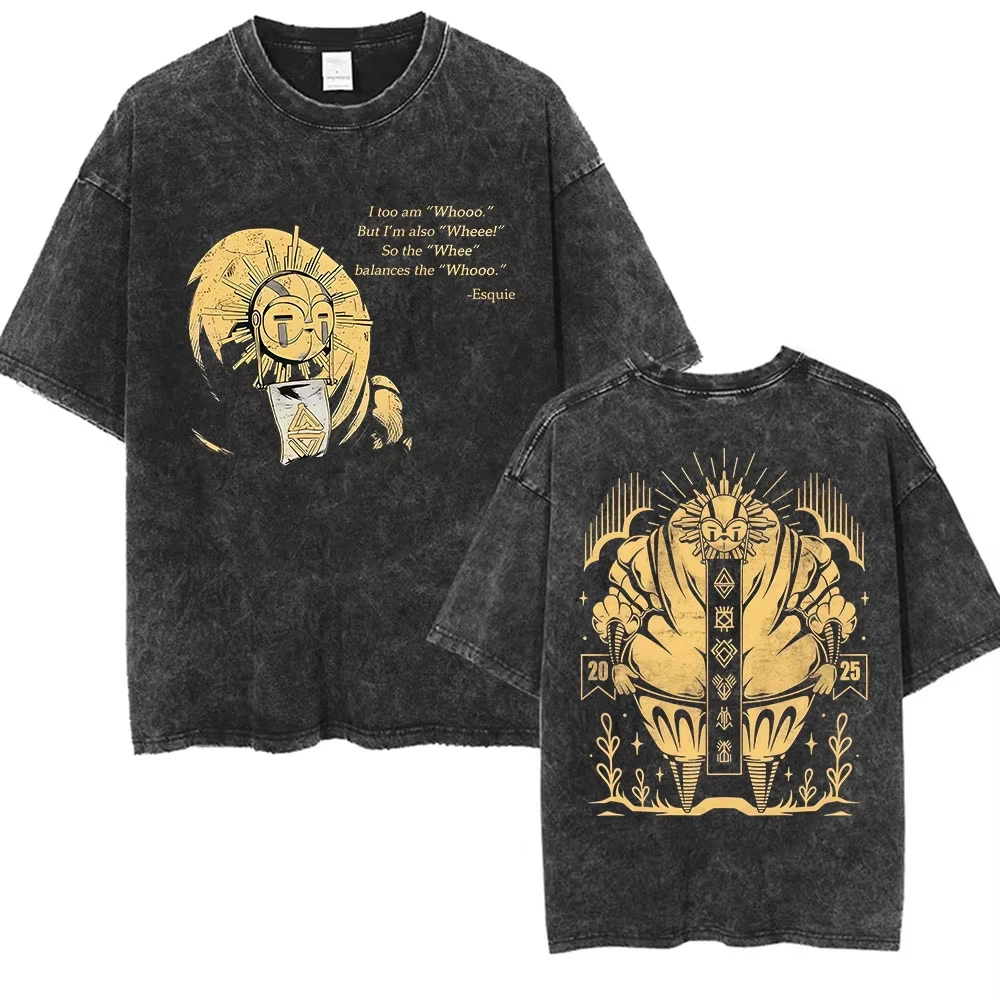 Clair Obscur Expedition 33 Esquie T Shirt Men Women Double Sided Print Graphic Tee Casual Short Sleeve Game Fans Gift Tops