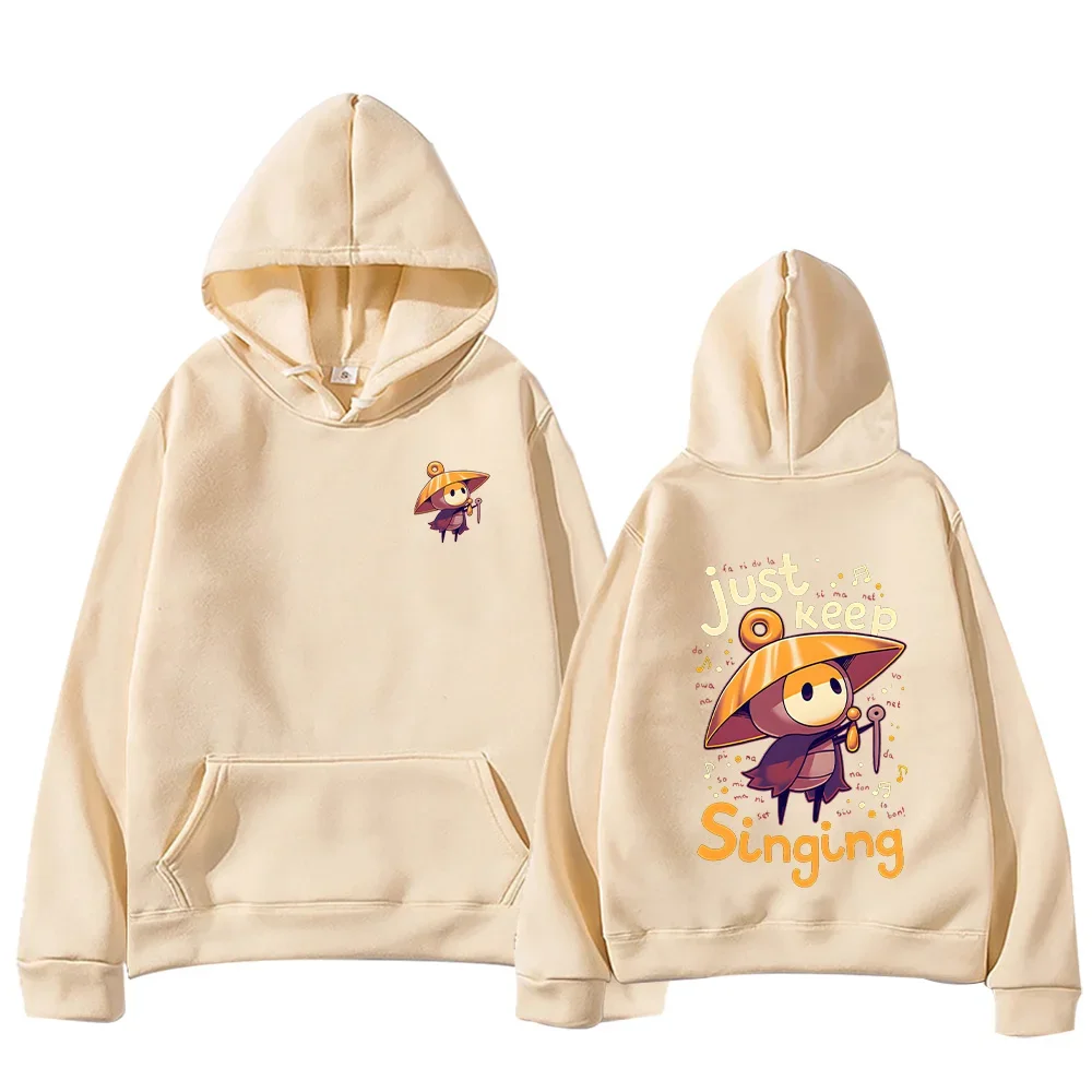 هولو نايت شيرما سونغ للجنسين هوديس الجوف فارس Silksong بلوزات الساخن لعبة المحملة القطن مضحك البلوز كم طويل هودي #1