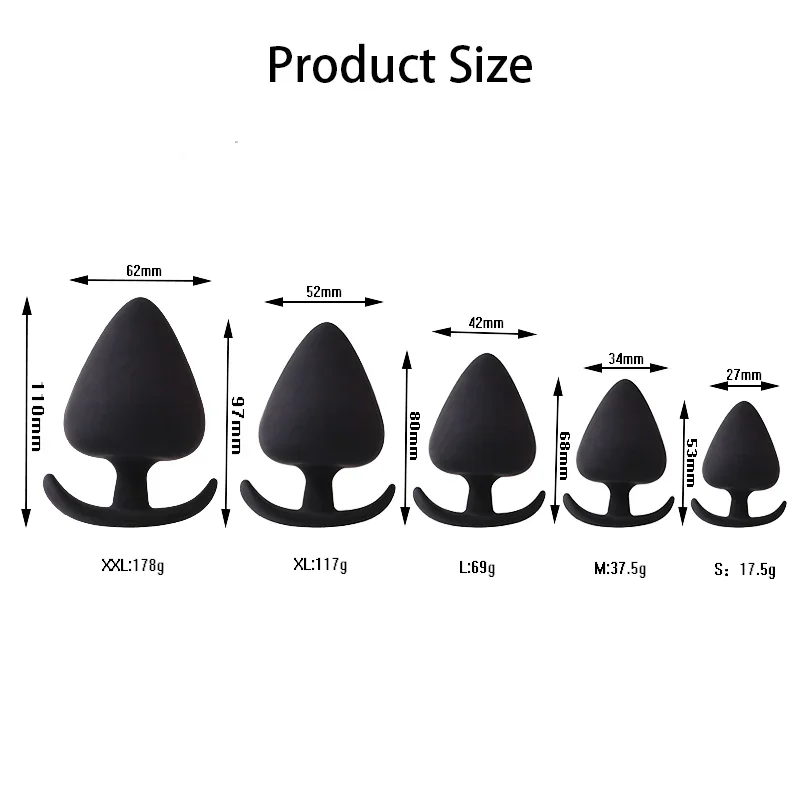 5 Sizes Anal Plug Trainer Dildo Massage Prostate Stimulator Men Women Butt Plugs Sex Toys For Couples SM Adults 18