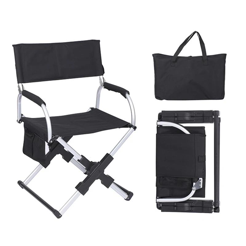 Folding Chair Outdoors Garden Chairs Portable Film Crew Director Chairs Modern Minimalist Canvas Armchairs with Storage Bag