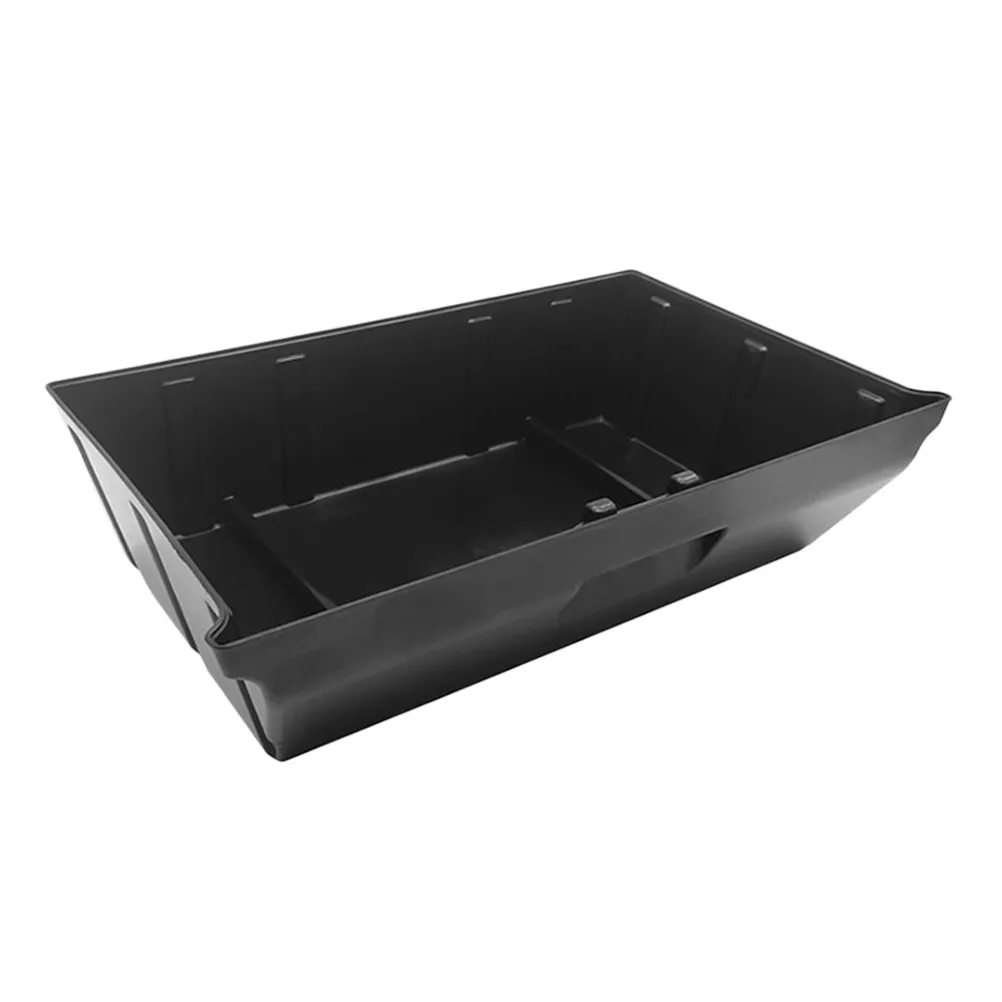 

1Pcs Car Underseat Storage Box Black ABS Vehicle Storage Container Drawer for Organizing Water Bottles Documents Gadgets Auto