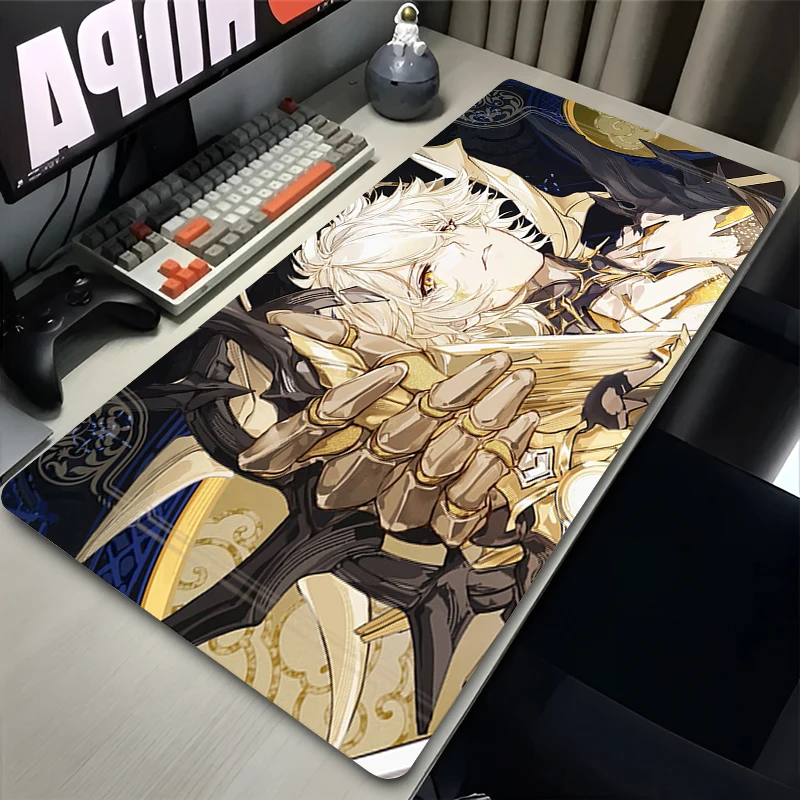 

Gamer Mouse Pad Laptop Gaming Accessories Anime Keyboard Pad Honkai Star Rail Extended Desk Mouse Mat PC Cool Phainon Mousepad