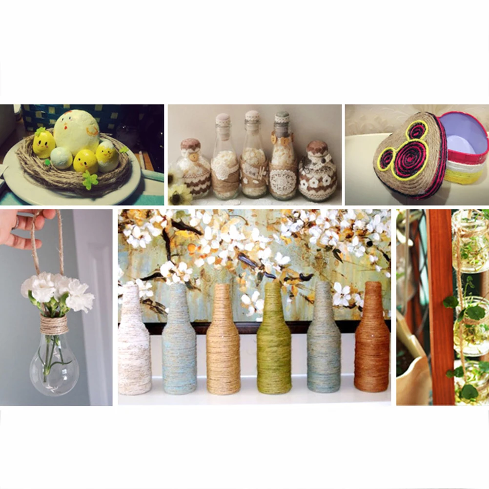 

2 pcs Green Garden Twine Natural Jute Thickened Indoor Outdoor Floristries Bunding String Durable Craft Project Wedding