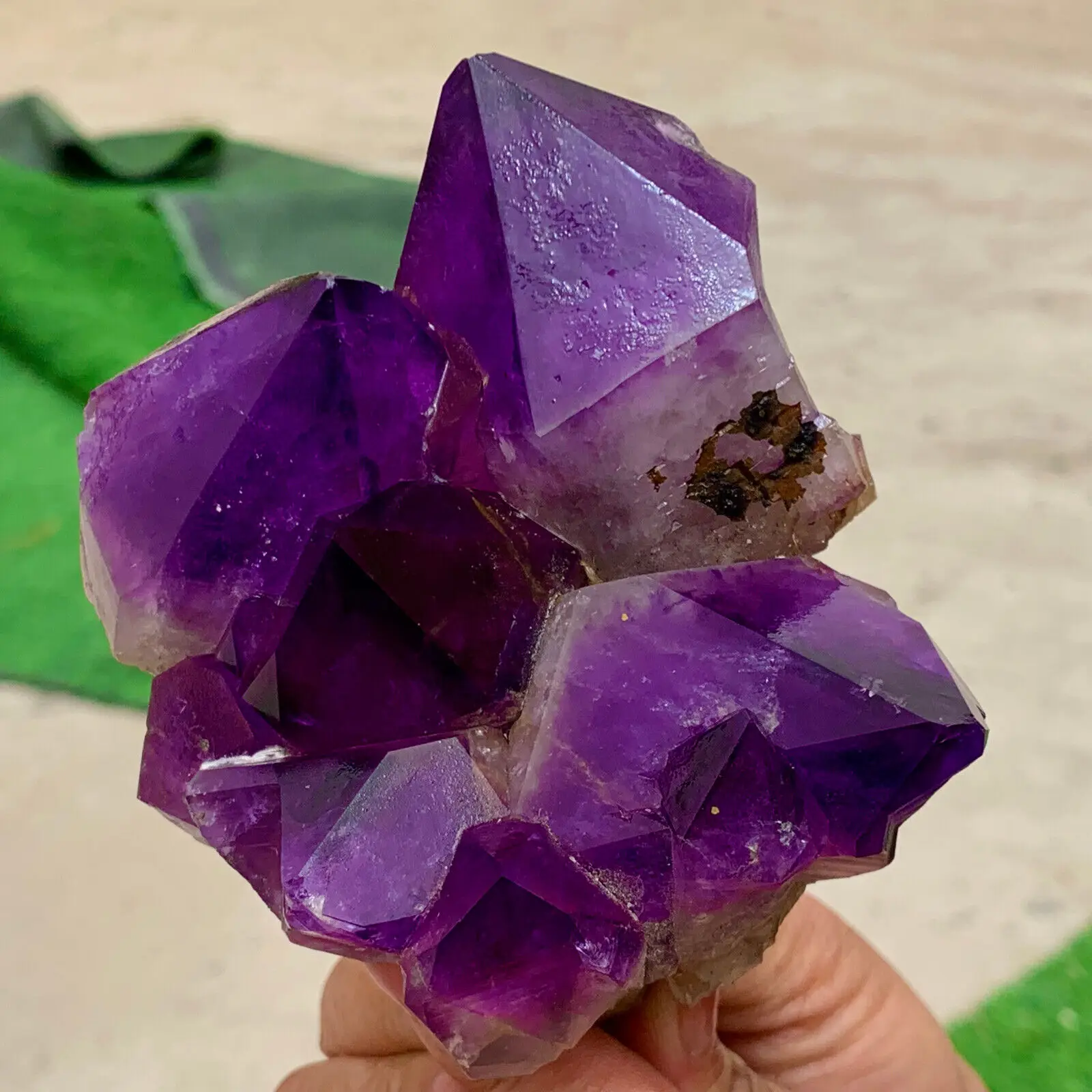 450-680g Natural Amethyst geode quartz cluster crystal specimen Random shipment