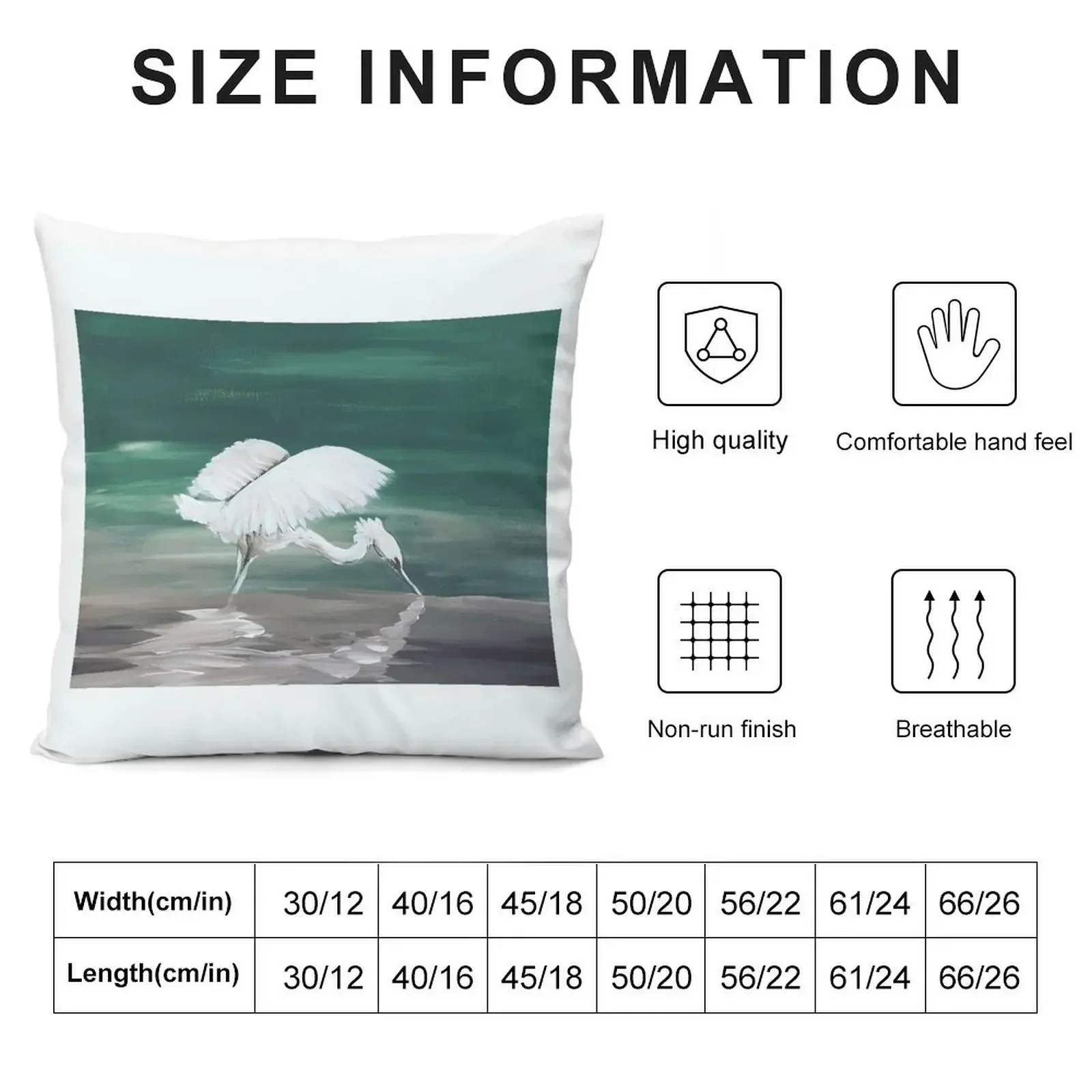 Egret Fishing Throw Pillow Luxury Living Room Decorative Cushions Sofa Cushions Covers pillow